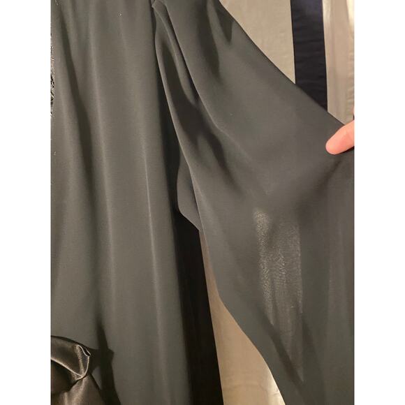 Women's Ursula of Switzerland, 14 or 16 Formal Dress with Chiffon Overlay, Black - Picture 5 of 12